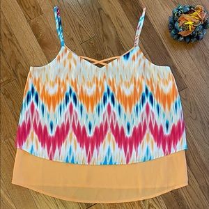 Gorgeous Vibrant! , Brand New, Never worn,  S,  no stretch silky ,don’t need bra